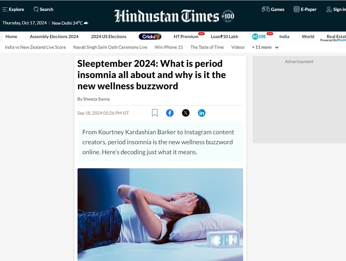 What is Period Insomnia All About and Why is it the New Wellness Buzzword