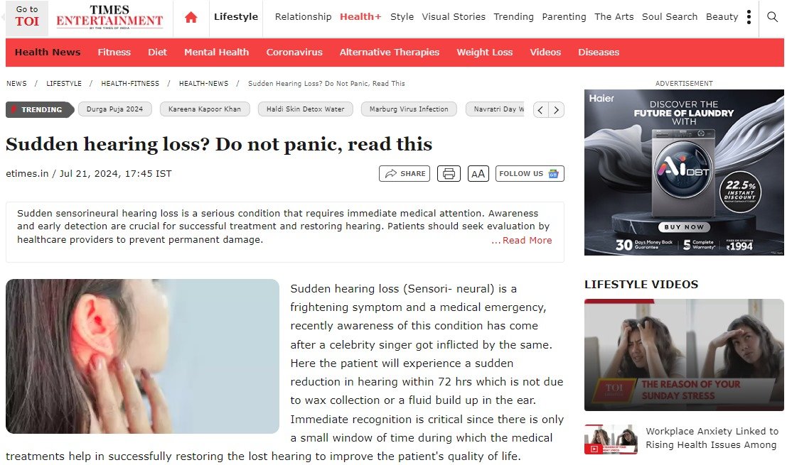 Sudden Hearing Loss? Do Not Panic