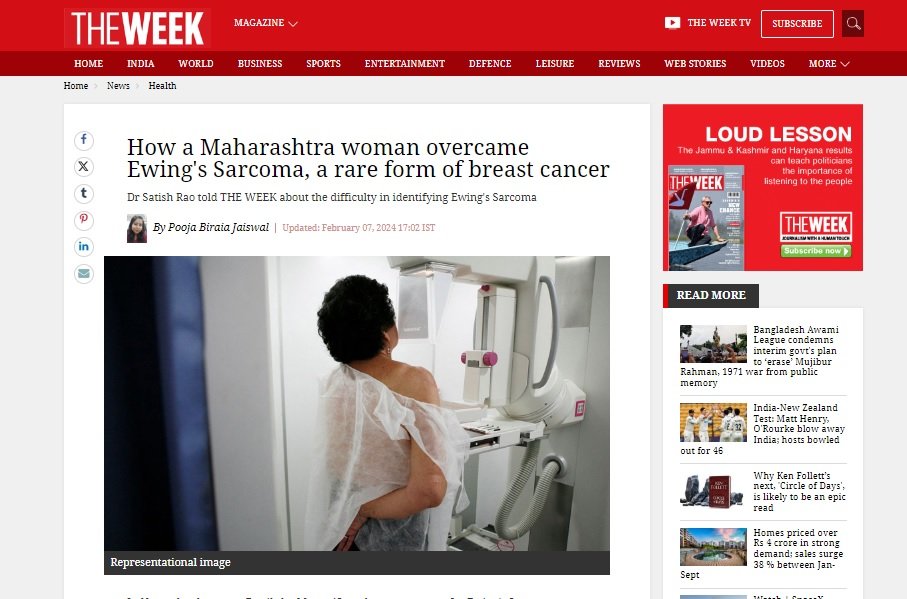 How a Maharashtra woman overcame Ewing's Sarcoma, a rare form of breast cancer