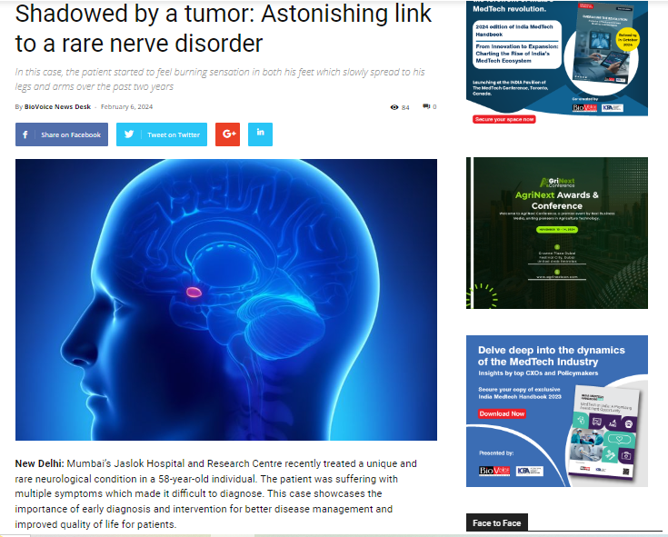 Shadowed by a tumor: Astonishing link to a rare nerve disorder