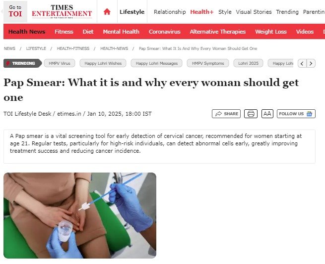 Pap Smear: What it is and why every woman should get one by Dr. Shilpa Agarwal
