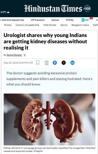 Urologist shares why young Indians are getting kidney diseases without realising it
