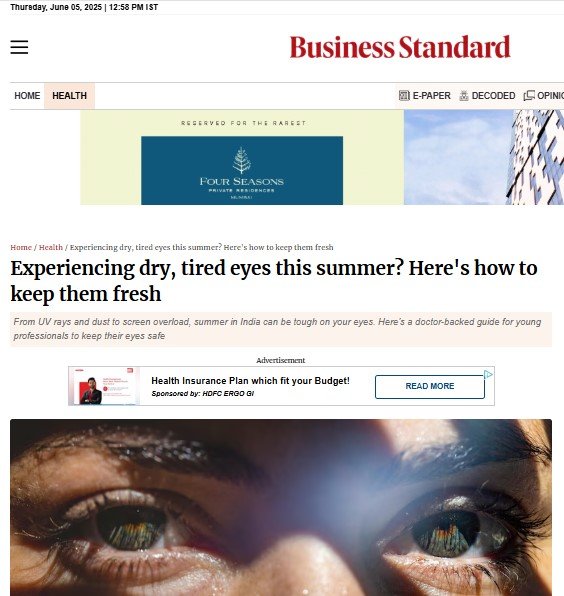 Experiencing dry, tired eyes this summer? Here's how to keep them fresh