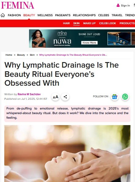 Why Lymphatic Drainage Is The Beauty Ritual Everyone’s Obsessed With. - Dr. Shoaib Padaria Director, Vascular Sciences at Jaslok Hospital & Research Centre